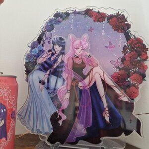 black lady, mistress 9, sailor moon, acrylic figure